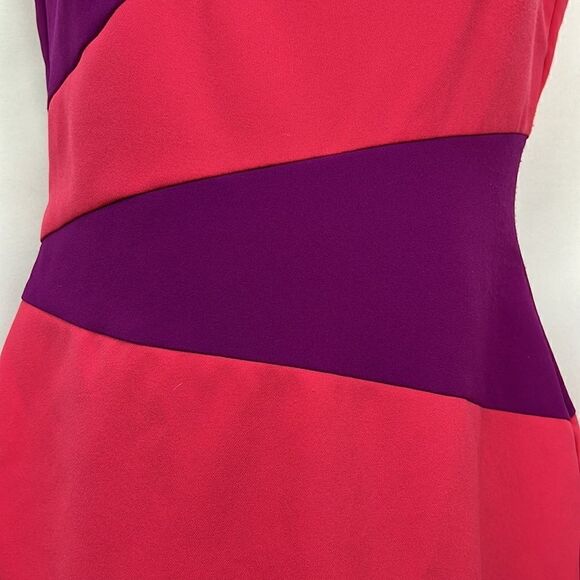 Nicole Miller Pink and Purple Asymmetrical dress size 4 - Picture 8 of 16